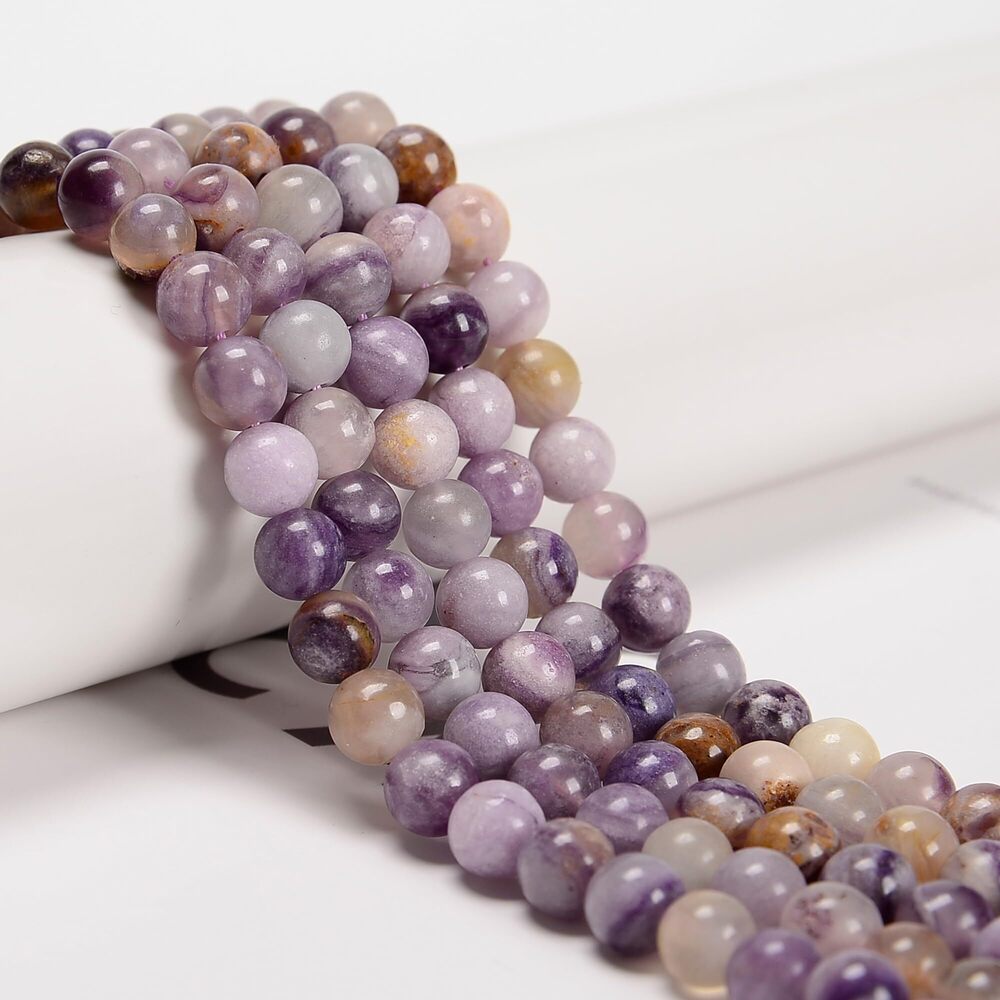 7032 8mm 95pcs Natural Su Fluorite Smooth Round Genuine Real Stone Crystal